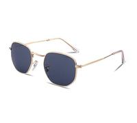 TRRDB Occhiali da sole ovali con montatura grande occhiali da sole da donna occhiali da sole retrò montatura in metallo occhiali da uomo UV400, A2, 145*143*47mm