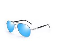 TRRDB Occhiali da sole polarizzati classici da uomo e donna, alla moda, in metallo, per guida e pesca, occhiali da sole vintage UV400, 05 a specchio blu ghiaccio, 135 x 143 x 52 mm
