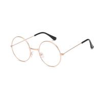 TRRDB Occhiali da sole rotondi piccoli retrò in metallo nero occhiali da sole per le donne sfumature di moda, 04, 135*135*50mm