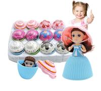 Trrymbbe 12 pezzi/set Princess Dolls, Cupcake Princess Doll Toy, Surprise Transforming Dolce Doll Toys Gioco di gioco divertente per ragazze di 3 anni