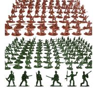 Trrymbbe 200 Pezzi di plastica Army Men 12 Modelli Misti Toy Soldiers Gioco fantasioso Army Men Action Figures per Bambini dai 3 Anni in su
