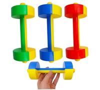 Trrymbbe 3 Pezzi Baby manubri Giocattolo Mini 7.8x3in in plastica per Bambini Set di Pesi per Esercizio Fisico Giocattoli Sportivi Divertenti per i più Piccoli Baby manubri