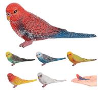 Trrymbbe 6 Pezzi Figurine per Uccelli, Giocattoli da Pappagallo realistici, Figurine per Animali educativi di apprendimento educativo Set Regalo di Compleanno per Bambini Ragazze per Ragazzi