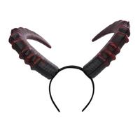Trrymbbe Horns Head Bash Demon Gothic Horn Realistic Devil Horns Headband Comfort Cosplay Accessorio per Halloween, Feste in costume, Cosplay Demon