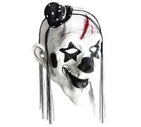 Trrymbbe Maschera Horror di Halloween Maschera per Clown Full Face Fresco spettrale Festa in Bianco e Nero Clown Cosplay Spoof Horror Masquerade Performance Show Dress Up PropShalloween