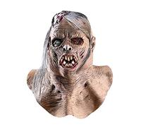 Trrymbbe Maschera zombi sanguinosa con capelli spaventosi che camminano morti morti raccapriccianti Halloween festa di decorazioni horror in lattice oggetti di scena di decorazione di Halloween