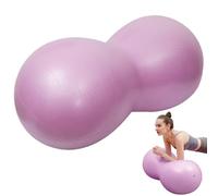 Trrymbbe Peanut Ball, 35x18 Inch PVC Inflatable Exercise Ball with Pump, Anti Burst Safe Thickened Fitness Equipment for Pregnancy, Yoga, Body Shaping, Waist Tightening, Purple