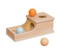 Trrymbbe Scatola permanenza dell'oggetto Giocattoli in Scatola di Monete in Legno con Sfera a Forma di cassetto per la permanenza dell'oggetto educativo per Bambini