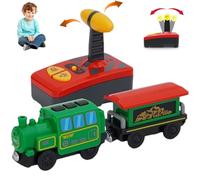Trrymbbe Treno Telecomando Auto elettrica Treno motorizzato per motorizzato per Pista in Legno Set di Funzionamento Semplice con Luce e Musica per Bambini Piccoli Regali di Halloween, Stile 2 per