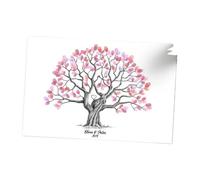TRRYUIP Albero delle Impronte Digitali del Matrimonio Albero con Impronte digitali su Tela, Libro degli Ospiti Creativo Fatto a Mano for la Laurea, Compleanno, Matrimonio, Festa, Accesso Impermeabile