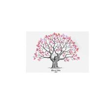 TRRYUIP Albero delle Impronte Digitali del Matrimonio Albero di Impronte digitali su Tela Matrimonio Wall Art Libro degli Ospiti Raccolta Decorazioni Creative for la casa