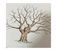 TRRYUIP Albero delle Impronte Digitali del Matrimonio Libro degli Ospiti for Matrimonio con Albero di Impronte digitali, Libro Accesso Creativo su Tela Impermeabile for Feste