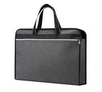 TRRYUIP Borsa 24 ore Uomo Valigetta da lavoro a doppio strato addensata Borsa multifunzionale con cerniera impermeabile Tinta unita Accessori for pacchetti di grande capacità(Grey)