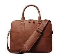 TRRYUIP Borsa Lavoro Uomo Borsa da uomo in pelle di vacchetta, borsa a mano in vera, semplice e leggera, a tracolla for laptop