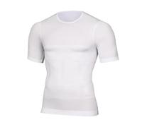 TRRYUIP Canottiera Uomo Canottiera posturale Modellante Dimagrante da Uomo T-Shirt a Compressione Body Building Camicia for Pancia sul Petto Slim Dry Quick Under Shirt(White,XXL)