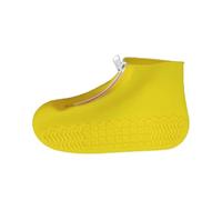 TRRYUIP Copri Scarpe Per Pioggia 1 paio di copriscarpe in gomma con cerniere unisex riutilizzabili impermeabili bianchi antiscivolo in silicone antipioggia(Yellow,M)