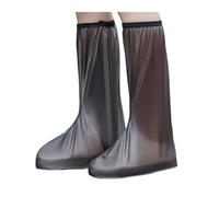 TRRYUIP Copri Scarpe Per Pioggia Silicone WaterProof Rain Boots Shoe Covers Slip-resistant Rubber Boot Overshoes Non-slip Fishing Shoes(Black,S(37-38))