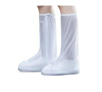 TRRYUIP Copri Scarpe Per Pioggia Silicone WaterProof Rain Boots Shoe Covers Slip-resistant Rubber Boot Overshoes Non-slip Fishing Shoes(White,XXL(45-46))