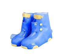 TRRYUIP Copri Scarpe Per Pioggia Waterproof Covers Silicone Overshoes Boots Protectors Portable Snow Rubber Protects Foot Rain For Boy Girl(Blue,XL)