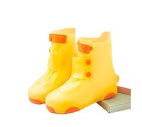 TRRYUIP Copri Scarpe Per Pioggia Waterproof Covers Silicone Overshoes Boots Protectors Portable Snow Rubber Protects Foot Rain For Boy Girl(Yellow,S)