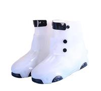 TRRYUIP Copri Scarpe Per Pioggia Waterproof Covers Silicone Overshoes Boots Protectors Portable Snow Rubber Protects Foot Rain For Boy Girl(White,L)