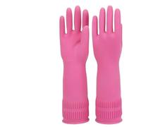 TRRYUIP Guanti Cucina 1Pair Dishwashing Cleaning Silicone Rubber Gloves Dish Washing Glove Scrubber For Household Kitchen Clean Tool(L)