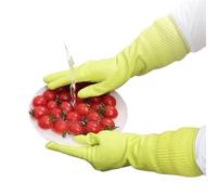 TRRYUIP Guanti Cucina Dishwashing Cleaning Rubber Gloves Dish Washing Glove Scrubber For Household Kitchen Clean Tool(Yellow,S)