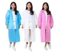 TRRYUIP Kway 10 Pezzi Poncho Impermeabile Ispessito Donna Antipioggia Viaggio Leggero Portatile Riutilizzabile Biker(Multicolor)