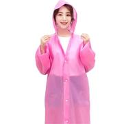 TRRYUIP Kway 10 Pezzi Poncho Impermeabile Ispessito Donna Antipioggia Viaggio Leggero Portatile Riutilizzabile Biker(Pink)