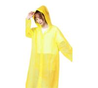 TRRYUIP Kway 10 Pezzi Poncho Impermeabile Ispessito Donna Antipioggia Viaggio Leggero Portatile Riutilizzabile Biker(Yellow)