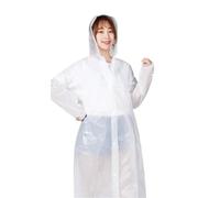 TRRYUIP Kway 10 Pezzi Poncho Impermeabile Ispessito Donna Antipioggia Viaggio Leggero Portatile Riutilizzabile Biker(White)