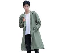 TRRYUIP Kway Impermeabile Lungo da Donna e Uomo, Traspirante, Portatile, Idrorepellente, Poncho Antipioggia(Black)