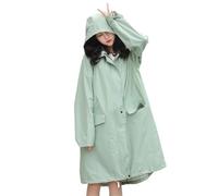 TRRYUIP Kway Impermeabile Lungo da Donna e Uomo, Traspirante, Portatile, Idrorepellente, Poncho Antipioggia(Green)