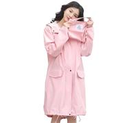 TRRYUIP Kway Impermeabile Lungo da Donna e Uomo, Traspirante, Portatile, Idrorepellente, Poncho Antipioggia(Pink)