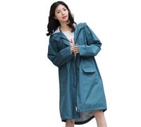 TRRYUIP Kway Impermeabile Lungo da Donna e Uomo, Traspirante, Portatile, Idrorepellente, Poncho Antipioggia(Orange)