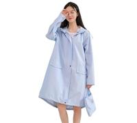 TRRYUIP Kway Impermeabile Lungo da Donna e Uomo, Traspirante, Portatile, Idrorepellente, Poncho Antipioggia(White)