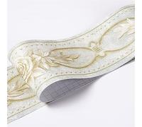 TRRYUIP Modanatura Adesiva per Pareti 10 cm PVC impermeabile linea di cintura legno marmo autoadesivo battiscopa carta da parati soggiorno arredamento vinile bordo muro angolo bastone(11)