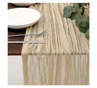 TRRYUIP Nastri per Sedie da Matrimonio 5/10/20 Pezzi di Garza for sedie con Fiocco Rustico, coprisedia for Banchetti Nuziali, Feste, Decorazioni for in Hotel(Beige,90x400cm,5 PCS)