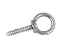 TRRYUIP Occhielli A Vite M4 M5 M6 M8 M10 M12 304 In Acciaio Inox Autofilettanti Occhiello di Sollevamento Dadi Pecora Anello Rotondo Vite Gancio Viti for Legno(16mm,M10-1pcs)