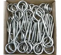 TRRYUIP Occhielli A Vite M5 M6 Ganci ad occhiello di capra in metallo Vite in bulloni Anello sollevamento for carichi pesanti Viti robuste Bullone autofilettante in legno(M5x65,6PCS)