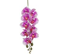 TRRYUIP Orchidea Finta Realistica 6 pezzi Real Touch Farfalla Orchidea Ramo di fiori Silicone Falena artificiale Phalaenopsis 9 teste(Purple 02)
