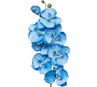 TRRYUIP Orchidea Finta Realistica 8 teste di fiori artificiali farfalla nera orchidea seta bianca phalaenopsis decorazioni for la casa nozze piante finte(Chocolate)