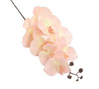 TRRYUIP Orchidea Finta Realistica 8 teste di fiori artificiali farfalla nera orchidea seta bianca phalaenopsis decorazioni for la casa nozze piante finte(Gold)