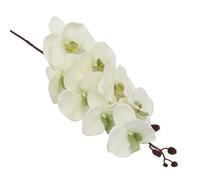 TRRYUIP Orchidea Finta Realistica 8 teste di fiori artificiali farfalla nera orchidea seta bianca phalaenopsis decorazioni for la casa nozze piante finte(Brown)