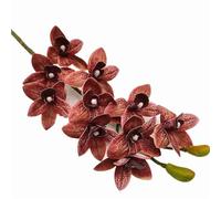 TRRYUIP Orchidea Finta Realistica Una pianta artificiale di orchidea tigre tropicale Vanda Cymbidium simulata Phalaenopsis(Yellow greered 02n)