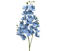 TRRYUIP Orchidea Finta Realistica Un'orchidea farfalla in lattice fiorisce 21 teste come una mini phalaenopsis artificiale(Blue)