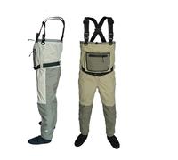 TRRYUIP Waders Pesca Attrezzatura da pesca a mosca Waders Piede in neoprene for uomo Caccia alla zattera Impermeabile e traspirante ad asciugatura rapida(M)