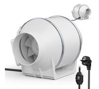Trsaow 100 mm Ventilatore da condotto da 4 pollici, ventilatore di scarico in linea controllo della velocità variabile basso rumore ventilatore dell'aria Variable Speed Fan