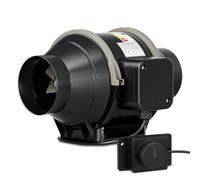 Trsaow Ventilatore da condotto in linea da 4 pollici, ventilatore da condotto con flusso d'aria di 360 m³/h con regolatore di velocità variabile, con motore EC Silent Duct Fan