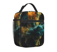 TRSGKSQP Borsa per il pranzo per donne e uomini adulti isolata riutilizzabile Lunch Box colorato liquido a prova di perdite borsa tote grande capacità pranzo tote bag contenitore per il pranzo per